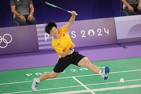 China's He Bingjiao during women's singles badminton round of 16